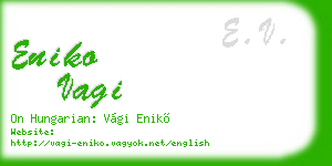 eniko vagi business card